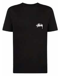 Мужская черная футболка с круглым вырезом от Stussy