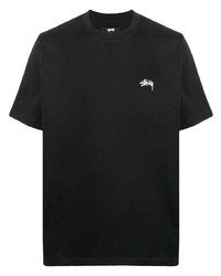 Мужская черная футболка с круглым вырезом от Stussy