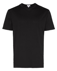 Мужская черная футболка с круглым вырезом от Sunspel