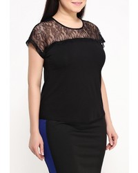 Женская черная футболка с круглым вырезом от Svesta