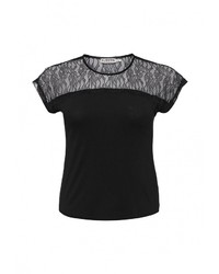 Женская черная футболка с круглым вырезом от Svesta
