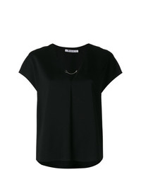 Женская черная футболка с круглым вырезом от T by Alexander Wang