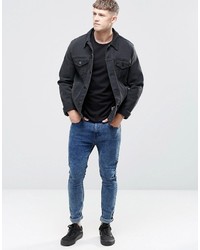 Мужская черная футболка с круглым вырезом от Bellfield