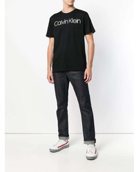 Мужская черная футболка с круглым вырезом от Calvin Klein Jeans Est. 1978