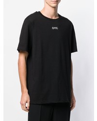 Мужская черная футболка с круглым вырезом от Omc