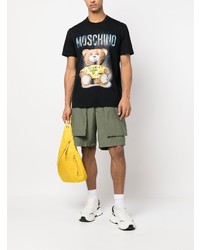 Мужская черная футболка с круглым вырезом от Moschino