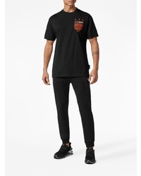 Мужская черная футболка с круглым вырезом от Plein Sport