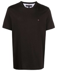 Мужская черная футболка с круглым вырезом от Tommy Hilfiger