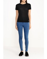 Женская черная футболка с круглым вырезом от Top Secret