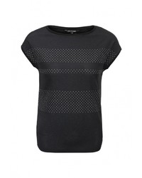 Женская черная футболка с круглым вырезом от Top Secret