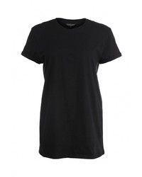 Женская черная футболка с круглым вырезом от Topshop