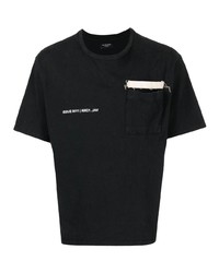 Мужская черная футболка с круглым вырезом от VAL KRISTOPHE