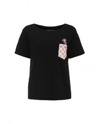 Женская черная футболка с круглым вырезом от Vans