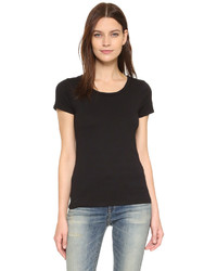 Женская черная футболка с круглым вырезом от Velvet