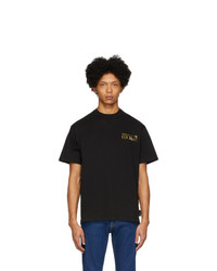Мужская черная футболка с круглым вырезом от VERSACE JEANS COUTURE