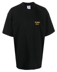 Мужская черная футболка с круглым вырезом от Vetements