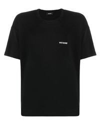 Мужская черная футболка с круглым вырезом от We11done