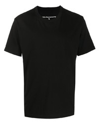 Мужская черная футболка с круглым вырезом от White Mountaineering