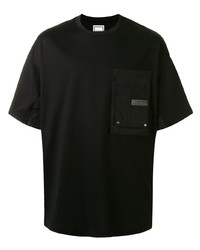 Мужская черная футболка с круглым вырезом от Wooyoungmi