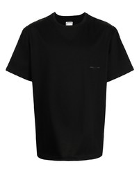Мужская черная футболка с круглым вырезом от Wooyoungmi