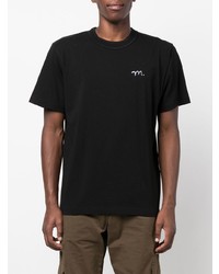Мужская черная футболка с круглым вырезом от Sacai