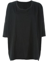 Женская черная футболка с круглым вырезом от Y's