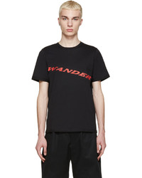 Мужская черная футболка с круглым вырезом от Yang Li