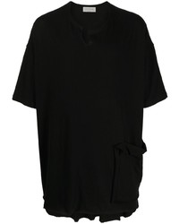 Мужская черная футболка с круглым вырезом от Yohji Yamamoto