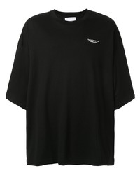 Мужская черная футболка с круглым вырезом от Yoshiokubo