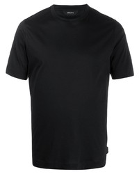 Мужская черная футболка с круглым вырезом от Z Zegna