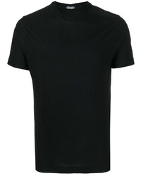 Мужская черная футболка с круглым вырезом от Zanone