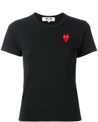 Женская черная футболка с принтом от Comme des Garcons