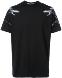 Мужская черная футболка с принтом от Givenchy