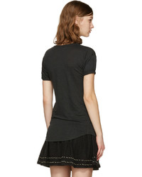 Женская черная футболка с принтом от Etoile Isabel Marant