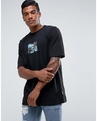 Мужская черная футболка с принтом от Jaded London