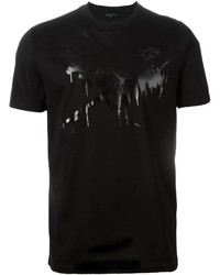 Мужская черная футболка с принтом от Lanvin
