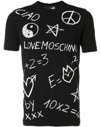 Мужская черная футболка с принтом от Love Moschino