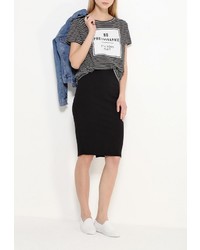 Женская черная футболка с принтом от Mavi