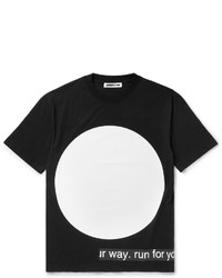 Мужская черная футболка с принтом от McQ