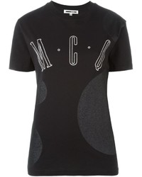 Женская черная футболка с принтом от McQ by Alexander McQueen