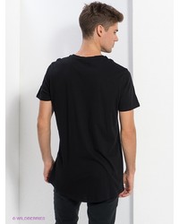 Мужская черная футболка с принтом от New Look