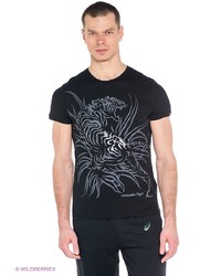 Мужская черная футболка с принтом от Onitsuka Tiger