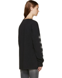 Женская черная футболка с принтом от Palm Angels