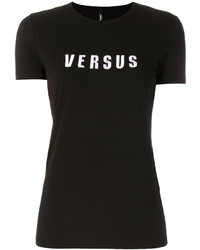 Женская черная футболка с принтом от Versus