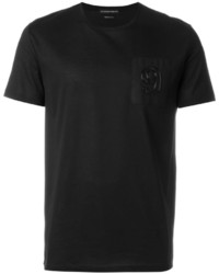 Мужская черная футболка с украшением от Alexander McQueen