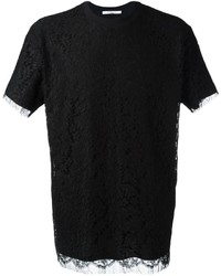 Мужская черная футболка с цветочным принтом от Givenchy