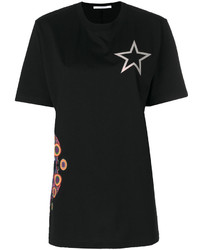 Женская черная футболка со звездами от Givenchy