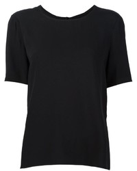 Женская черная футболка от ADAM by Adam Lippes