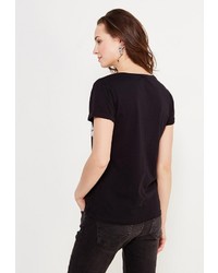 Женская черная футболка от adL