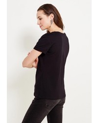 Женская черная футболка от adL